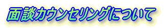 面談カウンセリングについて